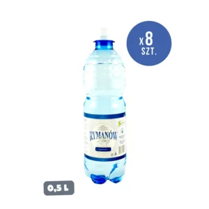 Rymanów Zdrój woda źródlana gazowana — PET 0,5 l × 8